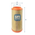 Luftfilter UFI 27.506.00 passend für MERCEDES-BENZ CITO (O 520) für AVIA D-Line