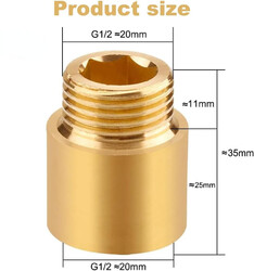 Hahnverlängerung 1/2" Messing Gewindefitting / Anschluss Verlängerung Fitting