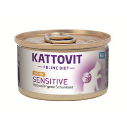 Kattovit Feline Diet Sensitive Huhn-Hypoallergene Schonkost 12 x 85g (21,47€/kg)