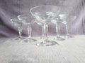 Josephinenhütte 6 Eierlikör Martini Glas/Schale signiert # Art Déco/Moser Design