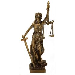 Dekofigur bronziert - Modell Justitia 18 cm - Bronzefigur Figur Deko Wohndeko ..