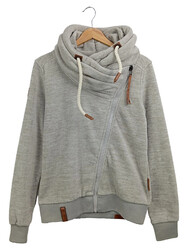 Naketano Sweatjacke Damen Grau Baumwolle Gr. M Freizeit
