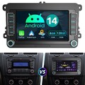 Android 14 6+128G Für VW Golf 5 6 Plus Passat Polo Autoradio Carplay GPS BT FM