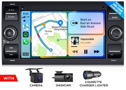 DVR+CAM+ Android 14 3+32GB 7" IPS Autoradio Navi CarPlay Für Ford Galaxy Transit