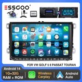 Autoradio 9" Android 14 Carplay GPS RDS 32G Kam MIK Für VW GOLF 5 Touran Polo T5