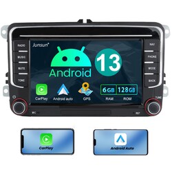 7" Apple Carplay Android 14 Autoradio GPS Navi Für 2 DIN VW GOLF 5 6 Passat Polo