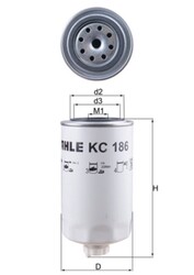 Kraftstofffilter MAHLE KC 186 Vorfilter Anschraubfilter für IVECO ASTRA HD DAILY