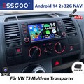 DAB+ Für VW Multivan T5 Touareg Transporter GPS KAM Android 14 Carplay Autoradio