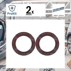 2x ORIGINAL® Victor Reinz Wellendichtring, Kurbelwelle für VW Taro Toyota