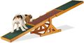 Relaxdays Dog Agility Wippe Training, große & kleine Hunde, 54 x 180 x 30 cm