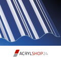 Acrylglas Plexiglas® Wellplatten Profilplatten Lichtplatten 3mm Sinus 76/18 Klar