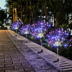 Solarleuchte 2/4x150LED Feuerwerk Garten Gartenbeleuchtung Außen Solarlampe Deko
