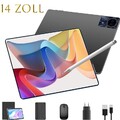 2025 Neueste 14 Zoll Tablet 24GB+256GB Android15 Tablet 8-Core Dual SIM LTE Pad