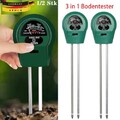 1/2x 3 in 1 Bodentester, Bodenmessgerät, pH-Wert, Licht, Feuchtigkeit, Pflanze**