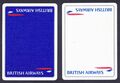 2 verschiedene einzelne breite Spielkarten von British Airways