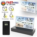 Funk Wetterstation Thermometer Mit Farbdisplay Innen-Außensensor Digitale Wecker