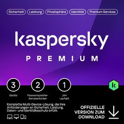 Kaspersky Premium 2024 / 1, 3, 5, 10 Geräte 1 Jahr / ESD / VPN Passwort-Manager🇩🇪 Kaspersky Partner⭐️Schneller Versand ⭐️DE Händler