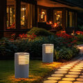 Außenleuchte Solarlampe Stehleuchte Wegeleuchte LED Terrasse anthrazit 2er Set