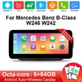 10.25" Android 14 Carplay Autoradio 64GB GPS DAB Für Benz B Class W246 NTG5.0