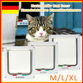 Katzenklappe Katzentür 4-Wege Hundeklappe M-L Eingangskontrolle System Hunde
