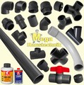 PVC U Klebe Fitting Winkel Kugelhahn Muffe Klebefittinge aus Kunststoff Pool