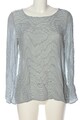 ESPRIT Schlupf-Bluse Damen Bluse Gr. DE 38 weiß-schwarz-türkis Casual-Look
