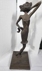 Weta Echt Bronze Celia Creme Lonely Hund Von Iwan Clarke Skulptur Statue