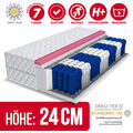 Matratze 160x190 Taschenfederkern Visco Memory 7 Zonen MEMORY 24 cm Bett H2 H3