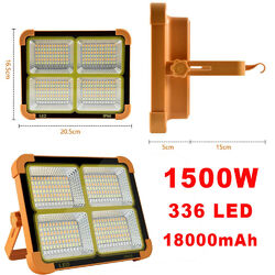 288LED◇ Arbeitsleuchte Flutlicht Solar Akku Aufladbar Baustrahler Werkstattlampe
