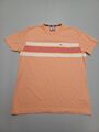 T-Shirt Mr Blue Sky Rundhalsausschnitt Größe XL orange Streifen Pullover