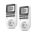 2Stück Digitale Zeitschaltuhr Steckdosen Timer Wochenzeitschaltuhr 24Std 10Prog.