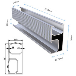 Alu Montageprofil Flachdach Ziegeldach Solarpanel PV-Anlage Befestigungsschiene