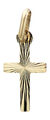 Kleines Kreuz Gold 585 Goldkreuz geschliffen Anhänger zur Taufe oder Kommunion
