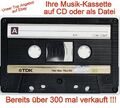  MC-Kassette, Audiokassette digitalisieren,überspielen 1 Band als Cd oder Datei