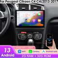 32GB Android 13 Autoradio GPS NAVI Carplay DAB Für Citroen C4 II C4L 2013-2017