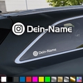 Wunschtext Instagram 2 Aufkleber Name Username Werbung Sticker Auto Geschenkidee