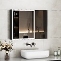 Spiegelschrank Bad Mit LED Beleuchtung Touch Badezimmer Spiegelschra 60x80cm