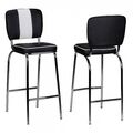 2er Set Barhocker American Diner Barstuhl 50er Jahre Retro Stuhl US Doppelpack