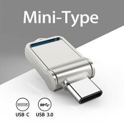 Dual Typ C USB-Stick USB3.0 128GB Speicherstick Memory Flash Drives Telefon PC
