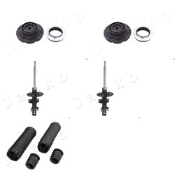 2x JAPKO GASDRUCK STOßDÄMPFER+DOMLAGER VORNE für VW T5 MULTIVAN TRANSPORTER BUS