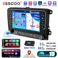 7" DAB+ Autoradio Android 15 2+64G GPS WiFi für VW GOLF 5 6 Touran Tiguan Polo