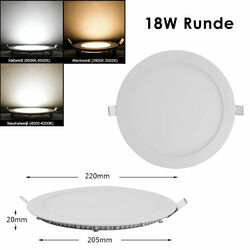 LED Panel Einbaustrahler 230V Spots Flach Einbauleuchte Rund/Eckig Deckenleuchte