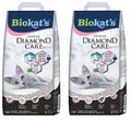 Biokats Katzenstreu Diamond Care Fresh Klumpstreu Katzensand mit Aloe Vera 2x10L