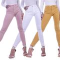 ITALY Damen Röhrenjeans High Waist Jeans Skinny Hose Hoher Bund Stretch Hoch B59