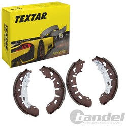TEXTAR BREMSBACKEN MIT HANDBREMSHEBEL HINTERACHSE für FIAT DOBLO OPEL COMBO