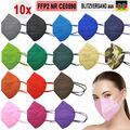 🔷🔶 10x FFP2 Bunte Masken Color Mundschutz 5-lagig ZERTIFIKAT, Farbig 18 Farben