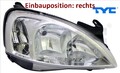 TYC 20-14053-05-2 Hauptscheinwerfer rechts Scheinwerfer Frontscheinwerfer 