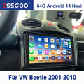 Apple CarPlay Android 14 DAB Autoradio GPS Navi für VW NEW Beetle 2001-2010 64G