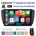 Android14 9" 32G Autoradio DAB+ Carplay Für Seat Ibiza MK4 6J 2009-2013 Kam Navi
