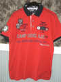 Camp David Blue Polo Shirt, Gr. XL, wie NEU, tolles Rot, 100% Baumwolle, viel Pr